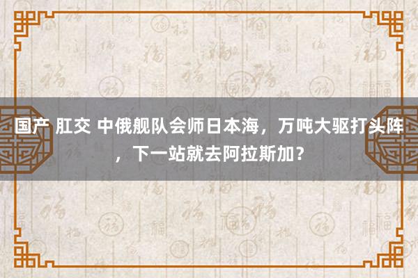 国产 肛交 中俄舰队会师日本海，万吨大驱打头阵，下一站就去阿拉斯加？