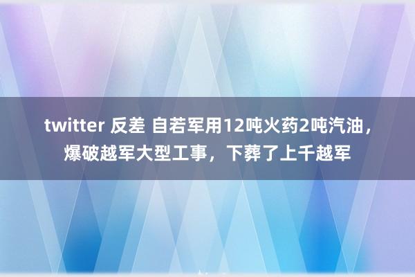 twitter 反差 自若军用12吨火药2吨汽油，爆破越军大型工事，下葬了上千越军