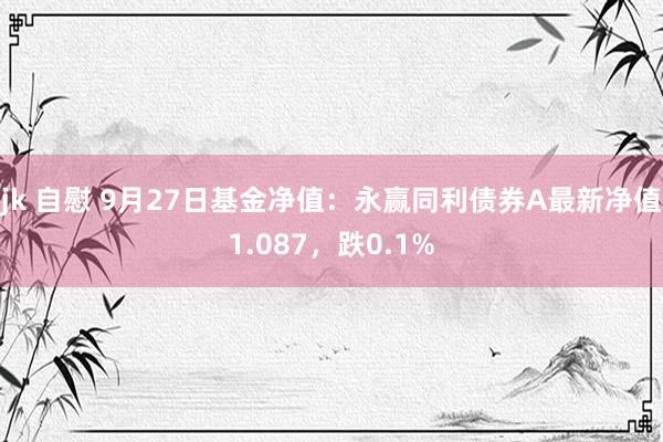 jk 自慰 9月27日基金净值：永赢同利债券A最新净值1.087，跌0.1%