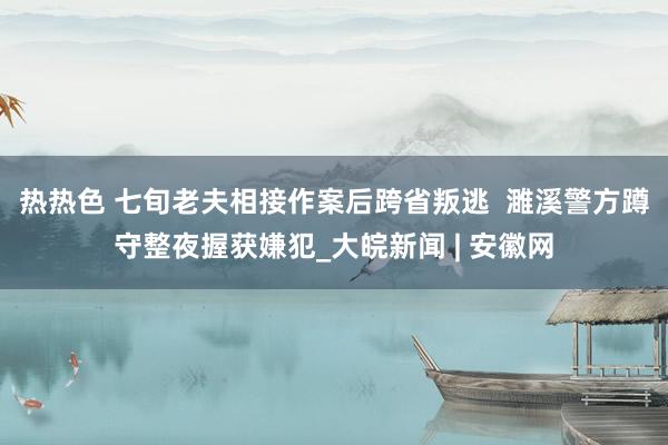 热热色 七旬老夫相接作案后跨省叛逃  濉溪警方蹲守整夜握获嫌犯_大皖新闻 | 安徽网