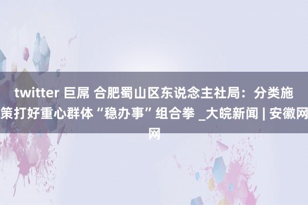 twitter 巨屌 合肥蜀山区东说念主社局：分类施策打好重心群体“稳办事”组合拳 _大皖新闻 | 安徽网