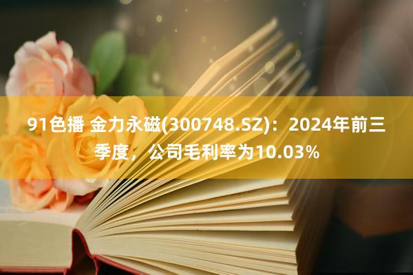 91色播 金力永磁(300748.SZ)：2024年前三季度，公司毛利率为10.03%