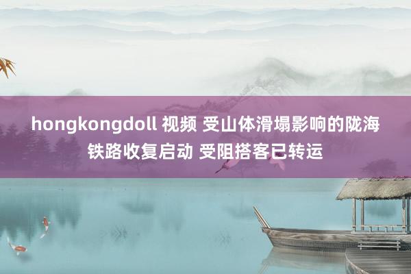 hongkongdoll 视频 受山体滑塌影响的陇海铁路收复启动 受阻搭客已转运