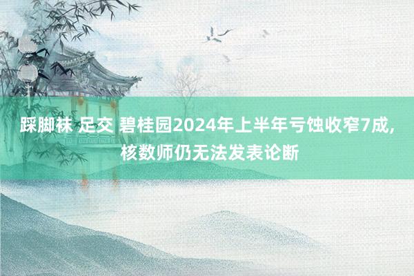 踩脚袜 足交 碧桂园2024年上半年亏蚀收窄7成， 核数师仍无法发表论断