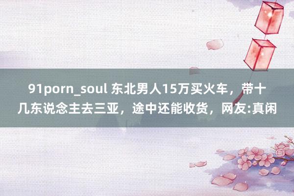 91porn_soul 东北男人15万买火车，带十几东说念主去三亚，途中还能收货，网友:真闲